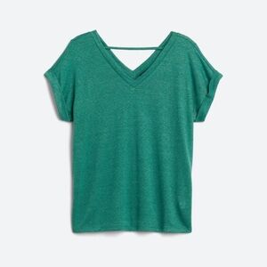 Bobeau Davie Strap Detail Knit Tee
